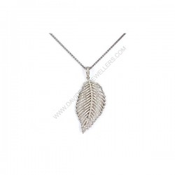 1.02ct Diamond Leaf Necklace